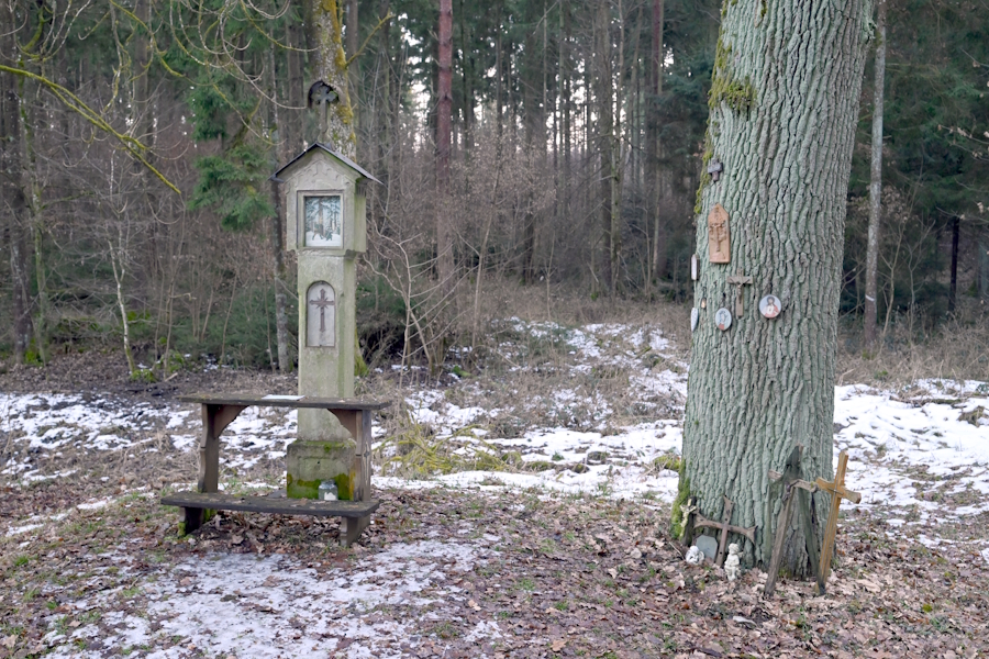 Heiliges Kreuz im Freisinger Forst bei Wippenhausen.